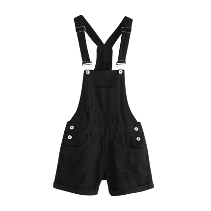 shop online Distress Cuffed Pinafore Playsuit shop online Distress Cuffed Pinafore Playsuit