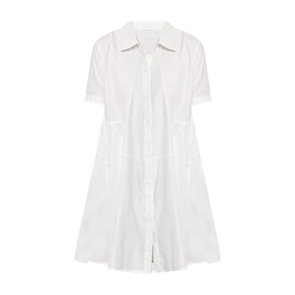 shop SHEIN Button Through Short Sleeve Shirt Dress online shop SHEIN Button Through Short Sleeve Shirt Dress online