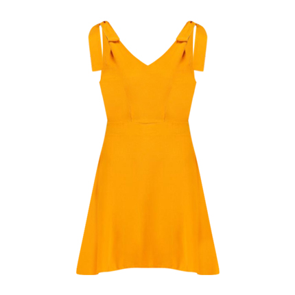 shop Bow Tie Shoulder Solid Dress online shop Bow Tie Shoulder Solid Dress online