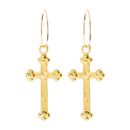 shop Metal Cross Drop Earrings online shop Metal Cross Drop Earrings online