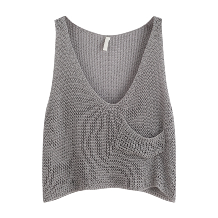 shop Plunge Knit Crop Tank Top online shop Plunge Knit Crop Tank Top online