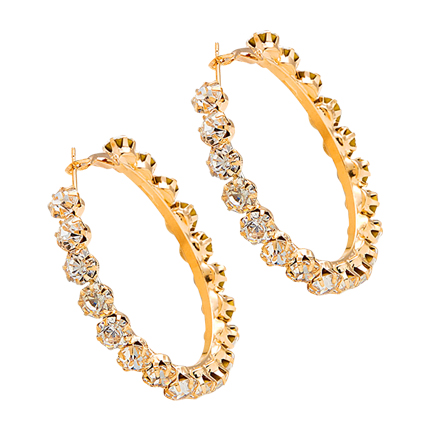 shop online Rhinestone Delicate Hoop Earrings shop online Rhinestone Delicate Hoop Earrings
