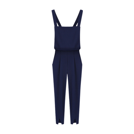 shop Navy Criss Cross Strap Split Jumpsuits online shop Navy Criss Cross Strap Split Jumpsuits online