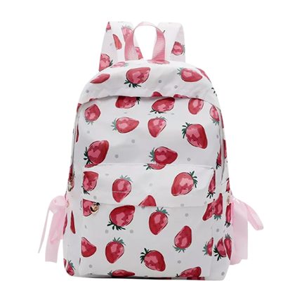 shop Fruit Print Bow Tie Backpack online shop Fruit Print Bow Tie Backpack online