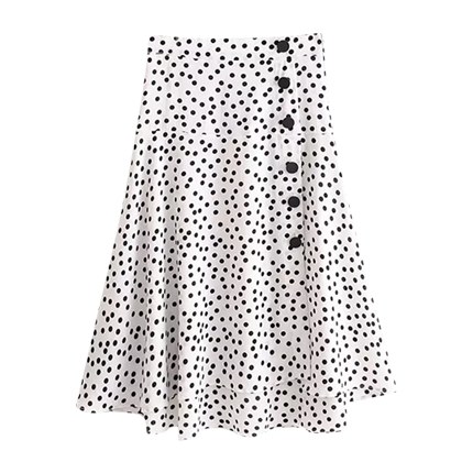shop Button Detail Spot Skirt online shop Button Detail Spot Skirt online