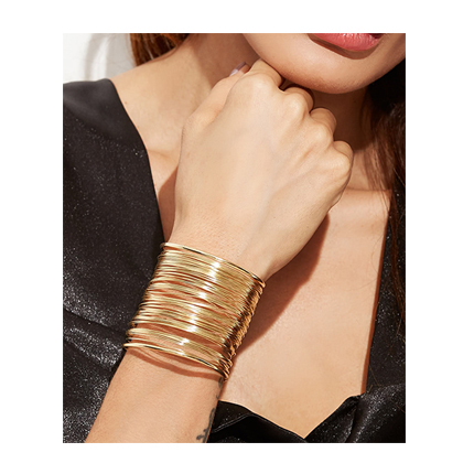 shop online Gold Plated Multi Strand Statement Wrap Bangle shop online Gold Plated Multi Strand Statement Wrap Bangle