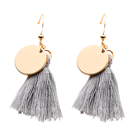 shop online Tassel & Sequin Design Drop Earrings shop online Tassel & Sequin Design Drop Earrings