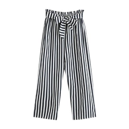 shop Self Tie Waist Striped Pants online shop Self Tie Waist Striped Pants online