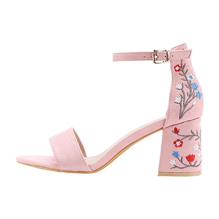 flower block heels