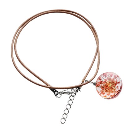 shop Contrast Glass Flower Pendant Necklace online shop Contrast Glass Flower Pendant Necklace online