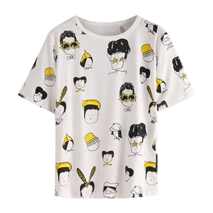 shop online Comic Portrait Print Tee shop online Comic Portrait Print Tee