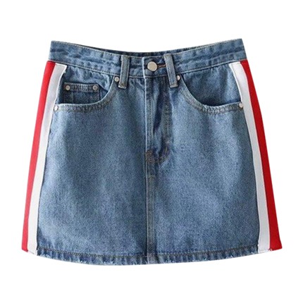 stripe tape side jeans