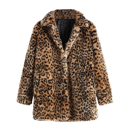 shop online Leopard Button Up Faux Fur Coat shop online Leopard Button Up Faux Fur Coat