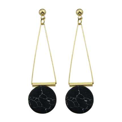 shop online Black Color Gem Pendant With Creative Earrings shop online Black Color Gem Pendant With Creative Earrings