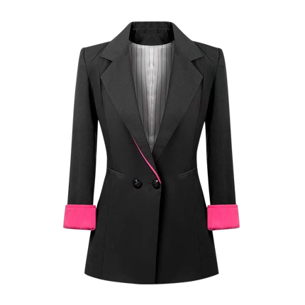 shop online Contrast Cuff Fitted Blazer shop online Contrast Cuff Fitted Blazer