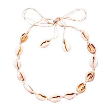 shop online White Cowrie Shell Braided Choker Necklace shop online White Cowrie Shell Braided Choker Necklace