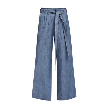 shop online Self Tie Chambray Culotte Pants shop online Self Tie Chambray Culotte Pants
