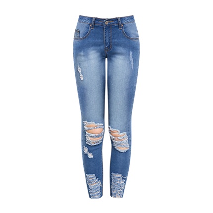 shop online Distressed Rip Knee Skinny Ankle Jeans shop online Distressed Rip Knee Skinny Ankle Jeans