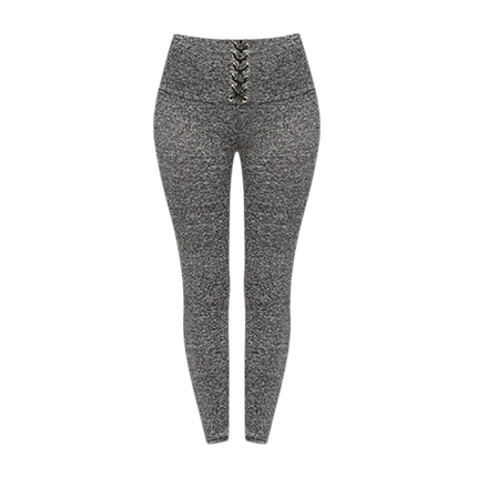 shop online Lace Up Wide Waistband Marled Leggings shop online Lace Up Wide Waistband Marled Leggings