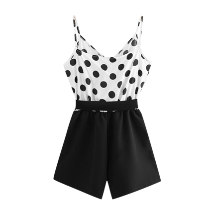 Style and compare Spot Surplice Cami Romper | clothing | Sociomix