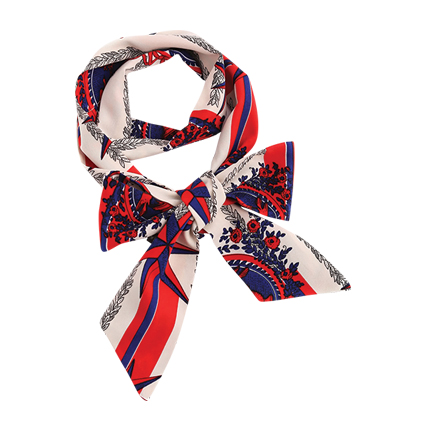 shop online Flower Print Chiffon Skinny Scarf shop online Flower Print Chiffon Skinny Scarf