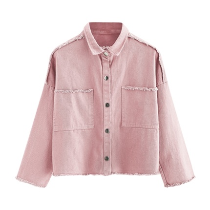 shop online Slogan Embroidered Back Raw Trim Denim Jacket shop online Slogan Embroidered Back Raw Trim Denim Jacket