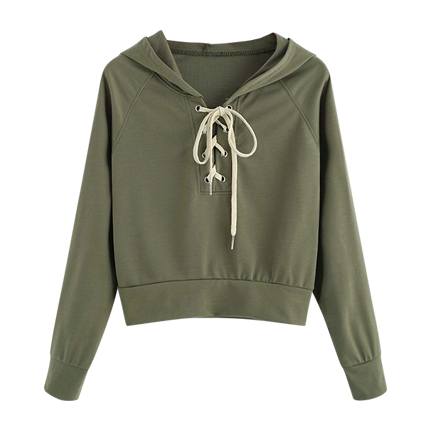 shop online Lace Up Raglan Sleeve Hoodie shop online Lace Up Raglan Sleeve Hoodie
