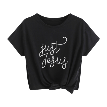 shop online Knot Hem Graphic Tee shop online Knot Hem Graphic Tee