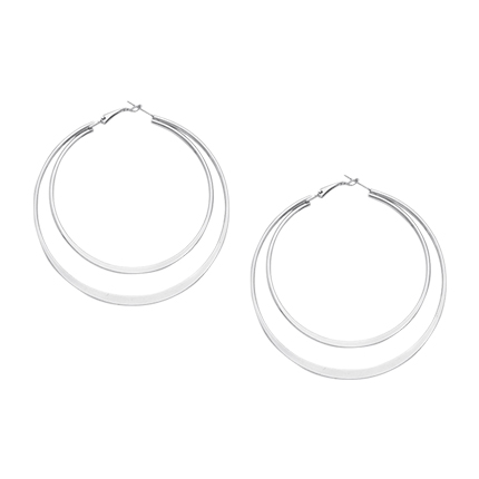 shop online Double Layered Open Hoop Earrings shop online Double Layered Open Hoop Earrings