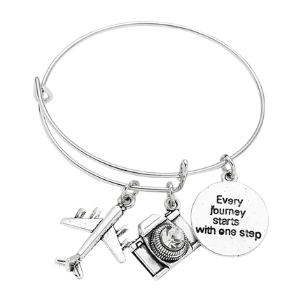 shop online Mini Aircraft & Rhinestone Decorated Bangle Bracelet shop online Mini Aircraft & Rhinestone Decorated Bangle Bracelet