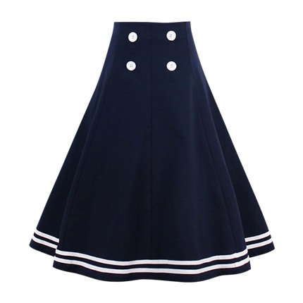 shop online Tape Detail Double Button Skirt shop online Tape Detail Double Button Skirt