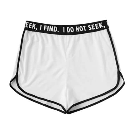 shop online Slogan Print Waist Ringer Shorts shop online Slogan Print Waist Ringer Shorts
