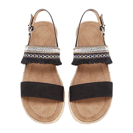 shop online Fringe Detail Flat Sandals shop online Fringe Detail Flat Sandals