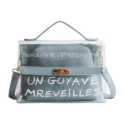 shop online Twist Lock Clear Bag With Inner Clutch shop online Twist Lock Clear Bag With Inner Clutch