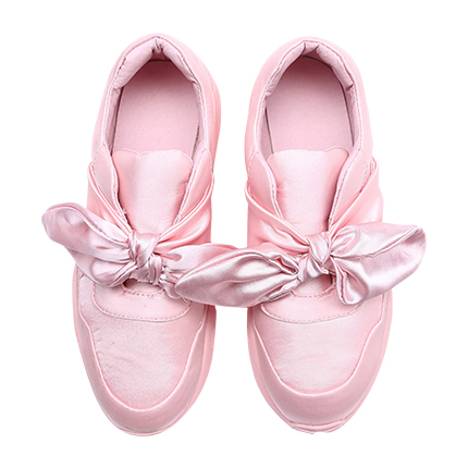 shop online Bow Tie Design Satin Sneakers shop online Bow Tie Design Satin Sneakers