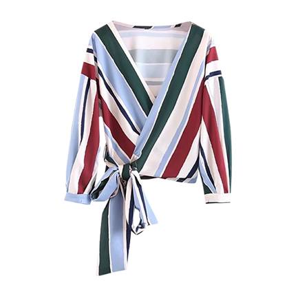 shop online Surplice Front Lace Up Wrap Top shop online Surplice Front Lace Up Wrap Top