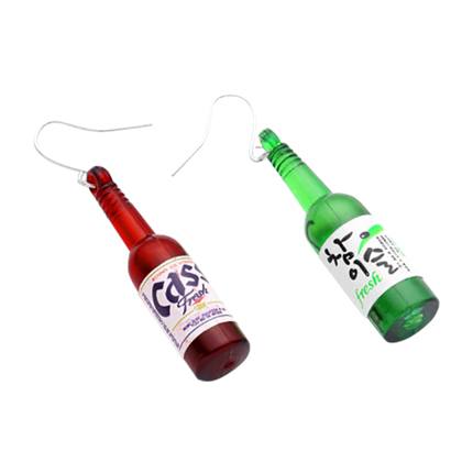 shop Beer Bottle Shaped Drop Earrings online shop Beer Bottle Shaped Drop Earrings online