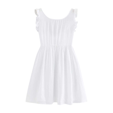 shop Frill Trim Knot Back Dress online shop Frill Trim Knot Back Dress online