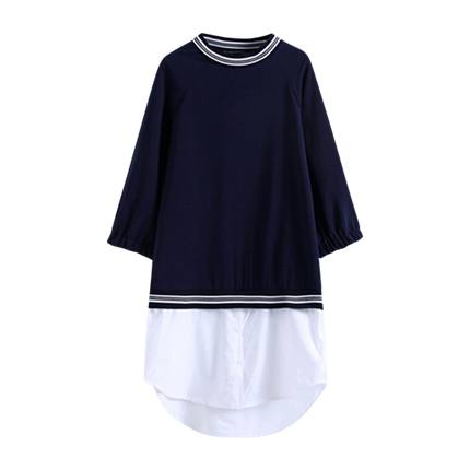 shop online Striped Detail 2 In 1 Dolphin Hem Dress shop online Striped Detail 2 In 1 Dolphin Hem Dress