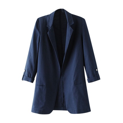 shop online Roll-Up Sleeve Open Front Blazer shop online Roll-Up Sleeve Open Front Blazer