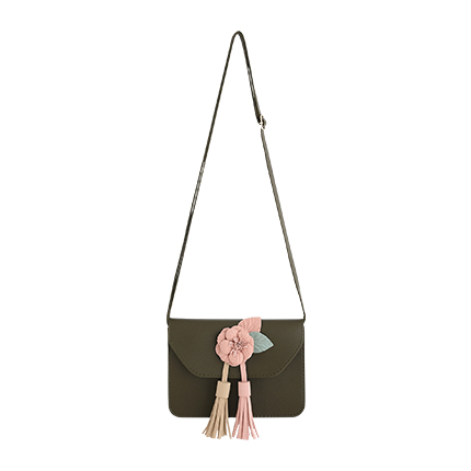 shop online Tassel & Flower Detail Crossbody Bag shop online Tassel & Flower Detail Crossbody Bag