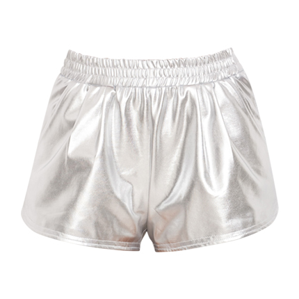 shop Silver Pocket Elastic Waist Dolphin Hem Shorts online shop Silver Pocket Elastic Waist Dolphin Hem Shorts online