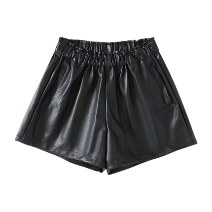 shop online Frill Waist PU Shorts shop online Frill Waist PU Shorts