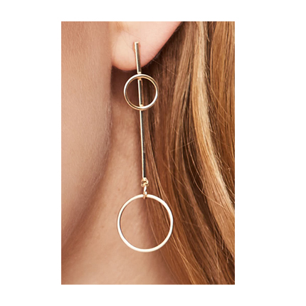 shop online Gold Hollow Circle Minimalist Drop Earrings shop online Gold Hollow Circle Minimalist Drop Earrings