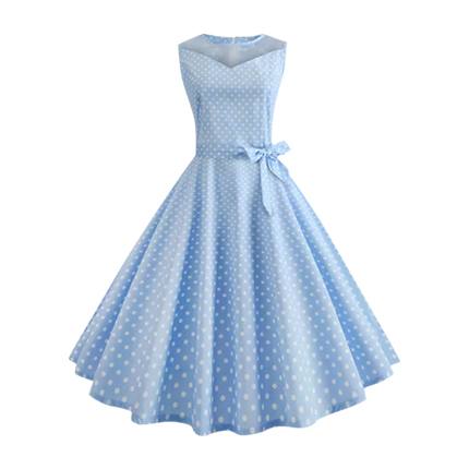 shop Polka Dot Zip Back Belted Flare Dress online shop Polka Dot Zip Back Belted Flare Dress online