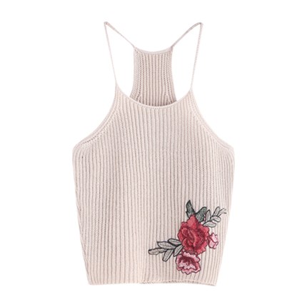 shop Rose Patch Racerback Cami Top online shop Rose Patch Racerback Cami Top online