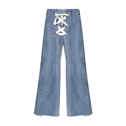 shop online Lace Up Wide Leg Jeans shop online Lace Up Wide Leg Jeans