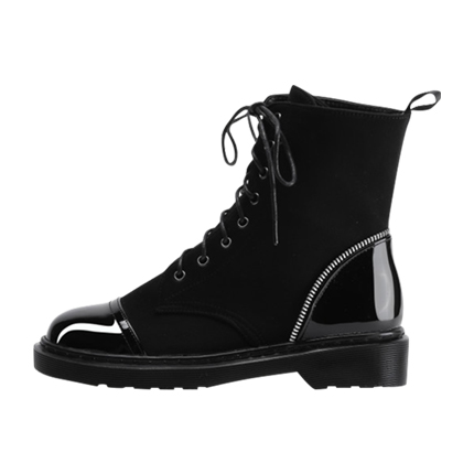 shop Lace Up Round Toe PU Boots online shop Lace Up Round Toe PU Boots online