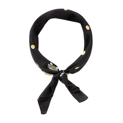 shop online Daisy Print Satin Bandana shop online Daisy Print Satin Bandana