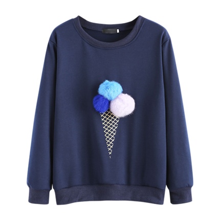 shop online Ice Cream Print Pom Pom Sweatshirt shop online Ice Cream Print Pom Pom Sweatshirt